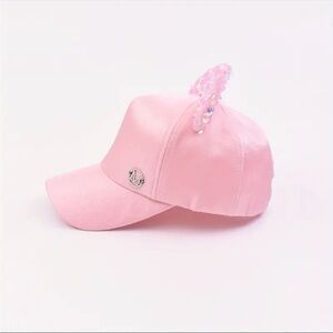 Pink Minnie Mouse Sequin Ears Baseball Cap Kawaii Cute Hat NWT